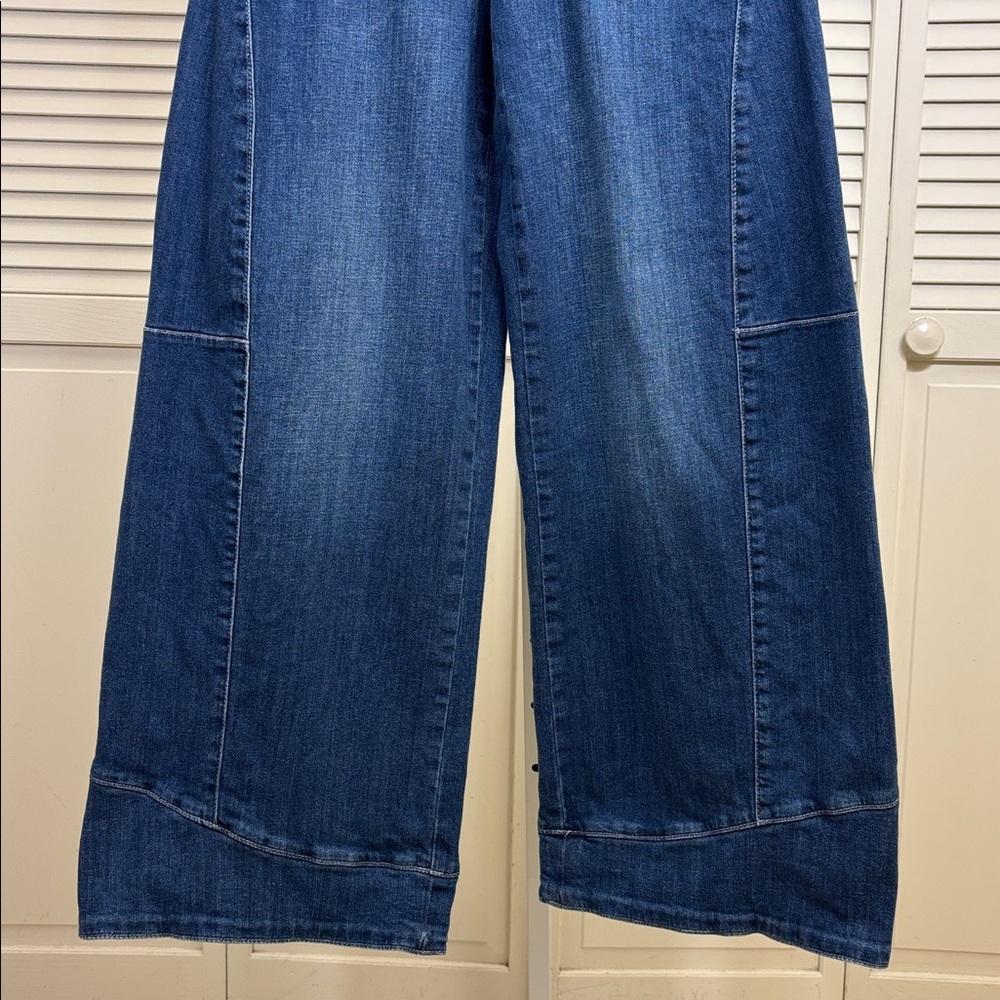 Pilcro Blue Wide Leg Jeans - Picture 6 of 14
